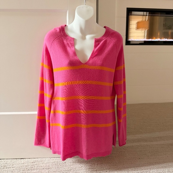 AUTUMN CASHMERE Beautiful Soft Pink Orange Cashmere Sz M NEW $495!!